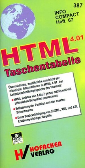 Buchcover PC-Combo HTML 4.01 Taschentabelle | Samuel Roberts | EAN 9783889633873 | ISBN 3-88963-387-0 | ISBN 978-3-88963-387-3