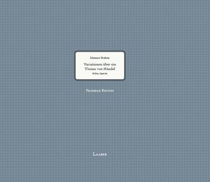 Buchcover Variationen und Fuge über ein Thema von Händel für Klavier B-Dur, Opus 24 | Johannes Brahms | EAN 9783890074788 | ISBN 3-89007-478-2 | ISBN 978-3-89007-478-8