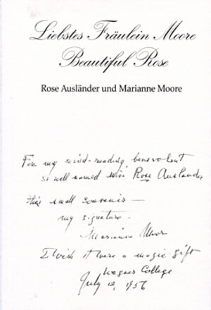 Buchcover Liebstes Fräulein Moore – Beautiful Rose | Marianne Moore | EAN 9783890863528 | ISBN 3-89086-352-3 | ISBN 978-3-89086-352-8