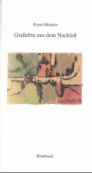 Buchcover Ernst Meister Gedichte in 15 Bänden / Gedichte aus dem Nachlaß | Ernst Meister | EAN 9783890869711 | ISBN 3-89086-971-8 | ISBN 978-3-89086-971-1