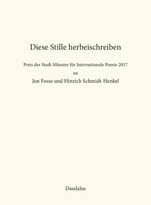 Buchcover Diese Stille herbeischreiben  | EAN 9783891262177 | ISBN 3-89126-217-5 | ISBN 978-3-89126-217-7
