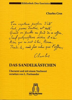Buchcover Das Sandelkästchen | Charles Cros | EAN 9783892064848 | ISBN 3-89206-484-9 | ISBN 978-3-89206-484-8