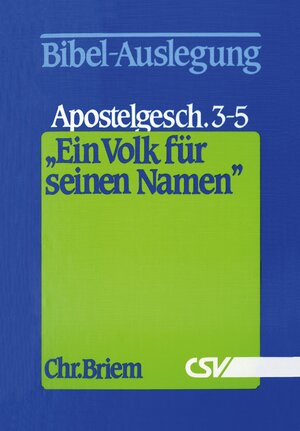 Buchcover Ein Volk für seinen Namen | Christian Briem | EAN 9783892872801 | ISBN 3-89287-280-5 | ISBN 978-3-89287-280-1