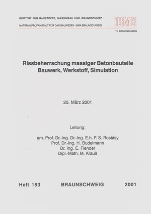Buchcover Rissbeherrschung massiger Betonbauteile  | EAN 9783892881322 | ISBN 3-89288-132-4 | ISBN 978-3-89288-132-2