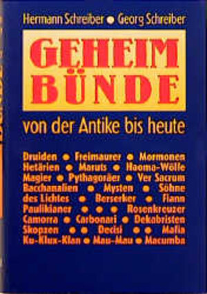 Buchcover Geheimbünde | Hermann Schreiber | EAN 9783893501373 | ISBN 3-89350-137-1 | ISBN 978-3-89350-137-3