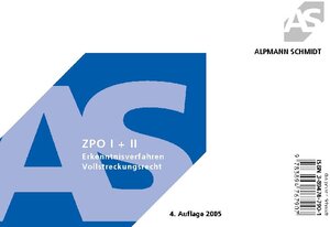 ZPO (Zivilprozeßordnung) 1/2. Karteikarten . Erkenntnisverfahren - Vollstreckungsrecht