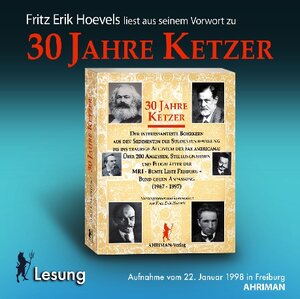 Buchcover 30 Jahre Ketzer | Fritz Erik Hoevels | EAN 9783894840327 | ISBN 3-89484-032-3 | ISBN 978-3-89484-032-7