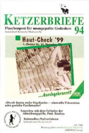 Buchcover Kritische Medizin / "Durch Sonne mehr Hautkrebs" - sinnvolle Prävention oder gezielte Panikmache? u.v.a. | EAN 9783894842246 | ISBN 3-89484-224-5 | ISBN 978-3-89484-224-6