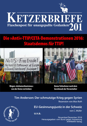 Buchcover Die »Anti«-TTIP/CETA-Demonstrationen 2016 – Staatsdemos für TTIP! | Fritz Erik Hoevels | EAN 9783894842659 | ISBN 3-89484-265-2 | ISBN 978-3-89484-265-9