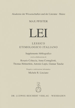 Buchcover Lessico Etimologico Italiano LEI / Lessico Etimologico Italiano  | EAN 9783895002779 | ISBN 3-89500-277-1 | ISBN 978-3-89500-277-9