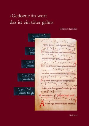 Buchcover »Gedoene an wort daz ist ein toter galm« | Johannes Kandler | EAN 9783895004735 | ISBN 3-89500-473-1 | ISBN 978-3-89500-473-5