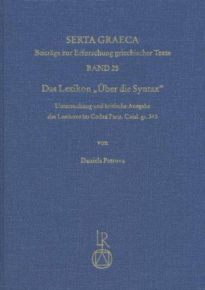 Buchcover Das Lexikon »Über die Syntax« | Daniela Petrova | EAN 9783895005381 | ISBN 3-89500-538-X | ISBN 978-3-89500-538-1