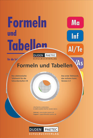 Das elektronische Tafelwerk. Formeln und Tabellen für die Sekundarstufen I und II. Inkl. Mathcad-Explorer 8.02