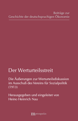 Buchcover Der Werturteilsstreit  | EAN 9783895180828 | ISBN 3-89518-082-3 | ISBN 978-3-89518-082-8