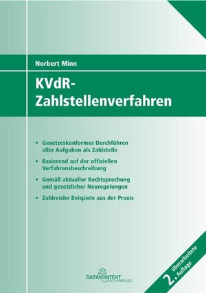 Buchcover KVdR-Zahlstellenverfahren | Norbert Minn | EAN 9783895774225 | ISBN 3-89577-422-7 | ISBN 978-3-89577-422-5