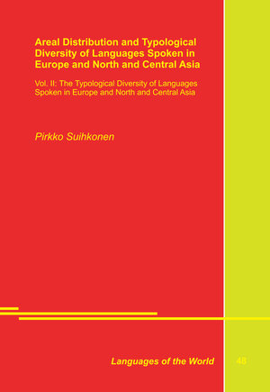 Buchcover Areal Distribution and Typological Diversity of Languages Spoken in Europe and North and Central Asia | Pirkko Suihkonen | EAN 9783895861680 | ISBN 3-89586-168-5 | ISBN 978-3-89586-168-0