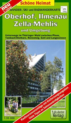 Oberhof und Umgebung 1 : 35 000. Radwander-und Wanderkarte: Auf dem Rennsteig zwischen Tambach-Dietharz, Steinbach-Hallenberg, Ilmenau und Zella-Mehlis