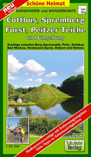 Cottbus, Peitzer Teiche und Umgebung 1 : 35 000. Radwander- und Wanderkarte: Radeln und Wandern zwischen der Talsperre Spremberg und dem ... Innenstadtkarte Cottbus im Maßstab 1 : 15 00