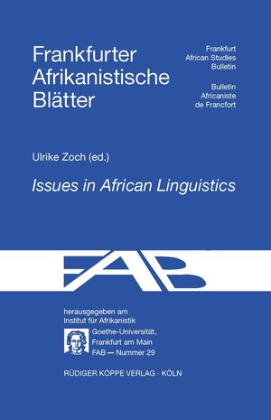 Buchcover Issues in African Languages and Linguistics  | EAN 9783896453655 | ISBN 3-89645-365-3 | ISBN 978-3-89645-365-5