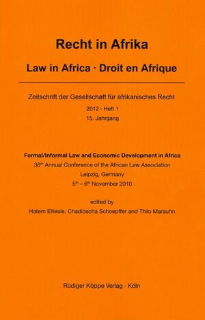 Buchcover Formal / Informal Law and Economic Development in Africa  | EAN 9783896458100 | ISBN 3-89645-810-8 | ISBN 978-3-89645-810-0