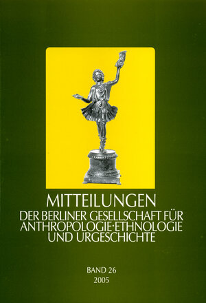 Buchcover Mitteilungen der Berliner Gesellschaft für Anthropologie, Ethnologie und Urgeschichte  | EAN 9783896468208 | ISBN 3-89646-820-0 | ISBN 978-3-89646-820-8