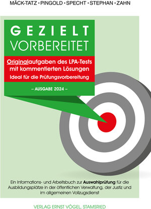 Buchcover Gezielt vorbereitet Originalaufgaben des LPA-Tests mit kommentierten Lösungen. Ideal für die Prüfungsvorbereitung. -Ausgabe 2024- | Marion Mäck-Tatz | EAN 9783896505583 | ISBN 3-89650-558-0 | ISBN 978-3-89650-558-3