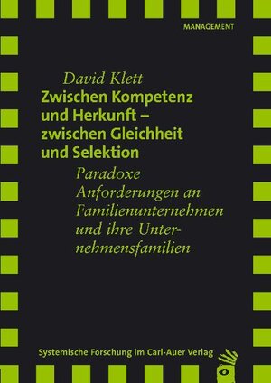 Buchcover Zwischen Kompetenz und Herkunft | David Klett | EAN 9783896703552 | ISBN 3-89670-355-2 | ISBN 978-3-89670-355-2