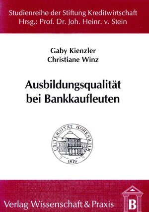Buchcover Ausbildungsqualität bei Bankkaufleuten. | Gaby Kienzler | EAN 9783896731517 | ISBN 3-89673-151-3 | ISBN 978-3-89673-151-7