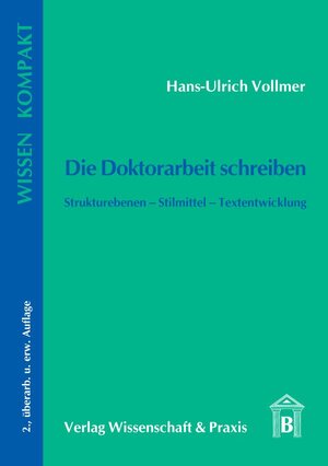 Buchcover Die Doktorarbeit schreiben. | Hans-Ulrich Vollmer | EAN 9783896734402 | ISBN 3-89673-440-7 | ISBN 978-3-89673-440-2