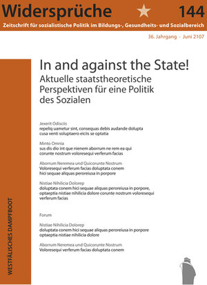 Buchcover In and against the State | EAN 9783896910141 | ISBN 3-89691-014-0 | ISBN 978-3-89691-014-1