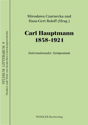 Buchcover Carl Hauptmann 1858-1921  | EAN 9783896934048 | ISBN 3-89693-404-X | ISBN 978-3-89693-404-8