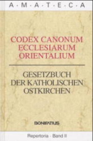 Gesetzbuch der katholischen Ostkirchen; Codex Canonum Ecclesiarum Orientialium