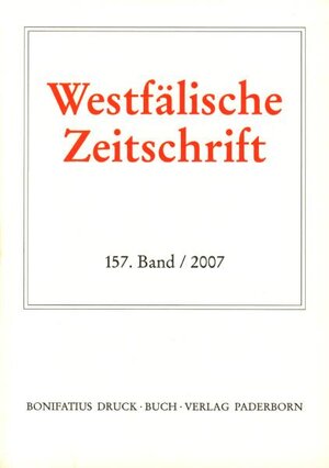 Buchcover Westfälische Zeitschrift. Zeitschrift für vaterländische Geschichte und Altertumskunde  | EAN 9783897103894 | ISBN 3-89710-389-3 | ISBN 978-3-89710-389-4