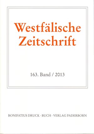 Buchcover Westfälische Zeitschrift 163, Band 2013  | EAN 9783897105539 | ISBN 3-89710-553-5 | ISBN 978-3-89710-553-9