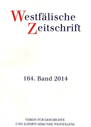 Buchcover Westfälische Zeitschrift 164, Band 2014  | EAN 9783897105966 | ISBN 3-89710-596-9 | ISBN 978-3-89710-596-6