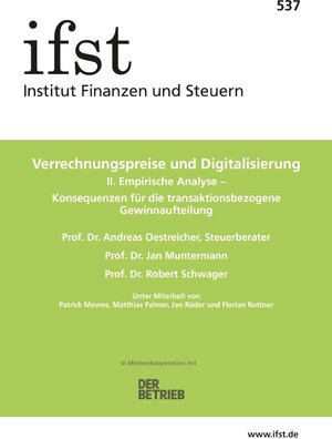 Buchcover ifst-Schrift 537 | Andreas Oestreicher | EAN 9783897371996 | ISBN 3-89737-199-5 | ISBN 978-3-89737-199-6