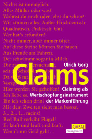 Buchcover Claims | Ulrich Görg | EAN 9783897495623 | ISBN 3-89749-562-7 | ISBN 978-3-89749-562-3