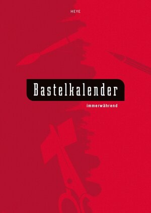 Bastel-Kalender klein, rot: Jahresunabhängig