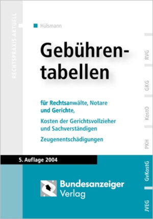 Gebührentabellen