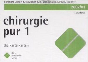 Buchcover chirurgie pur 1 - die karteikarten | Christoph Burghart | EAN 9783898623032 | ISBN 3-89862-303-3 | ISBN 978-3-89862-303-2