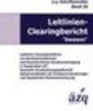 Buchcover Leitlinien Clearingbericht Demenz | Manfred Beutel | EAN 9783899069112 | ISBN 3-89906-911-0 | ISBN 978-3-89906-911-2