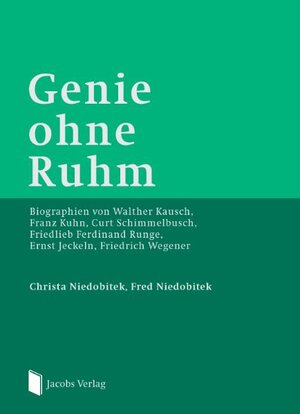 Buchcover Genie ohne Ruhm | Christa Niedobitek | EAN 9783899181869 | ISBN 3-89918-186-7 | ISBN 978-3-89918-186-9