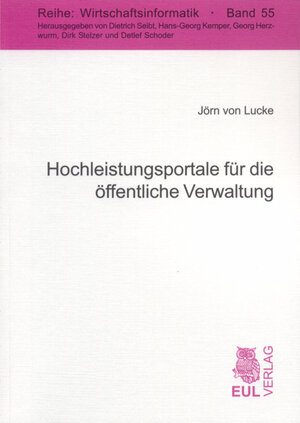 Buchcover Hochleistungsportale für die öffentliche Verwaltung | Jörn von Lucke | EAN 9783899366457 | ISBN 3-89936-645-X | ISBN 978-3-89936-645-7
