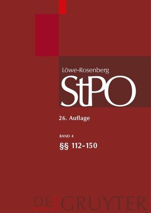Buchcover Löwe/Rosenberg. Die Strafprozeßordnung und das Gerichtsverfassungsgesetz / §§ 112-150 | EAN 9783899491999 | ISBN 3-89949-199-8 | ISBN 978-3-89949-199-9