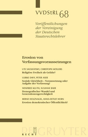 Buchcover Erosion von Verfassungsvoraussetzungen | Ute Sacksofsky | EAN 9783899495355 | ISBN 3-89949-535-7 | ISBN 978-3-89949-535-5