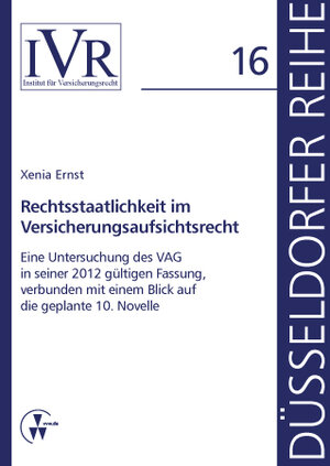 Buchcover Rechtsstaatlichkeit im Versicherungsaufsichtsrecht | Xenia Ernst | EAN 9783899527339 | ISBN 3-89952-733-X | ISBN 978-3-89952-733-9