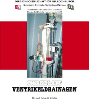 Buchcover Merkblatt Ventrikeldrainage | Bernhard Schaller | EAN 9783899636093 | ISBN 3-89963-609-0 | ISBN 978-3-89963-609-3