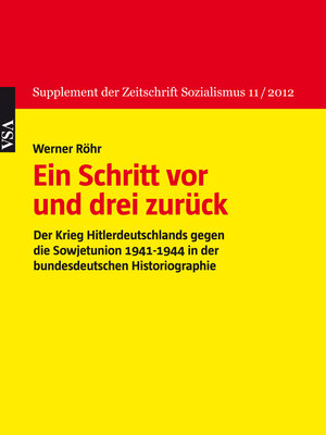 Buchcover Ein Schritt vor und drei zurück | Werner Röhr | EAN 9783899659696 | ISBN 3-89965-969-4 | ISBN 978-3-89965-969-6