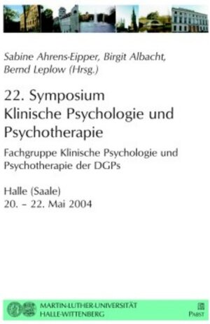 Buchcover Symposium Klinische Psychologie und Psychotherapie (22.)  | EAN 9783899671292 | ISBN 3-89967-129-5 | ISBN 978-3-89967-129-2