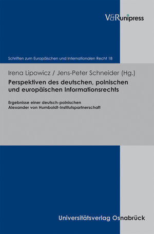 Buchcover Perspektiven des deutschen, polnischen und europäischen Informationsrechts  | EAN 9783899718089 | ISBN 3-89971-808-9 | ISBN 978-3-89971-808-9